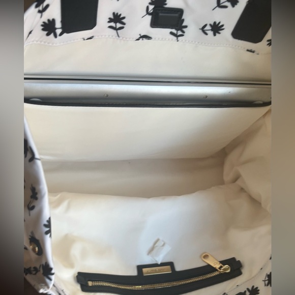 Authentic TORY BURCH Floral LOGO Leather/ soft canvas magnetic  LG tote - Picture 10 of 10